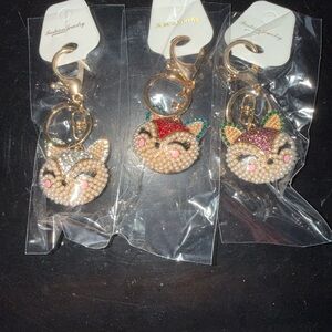 Set of 3 Fox Keychain/Bag Charms